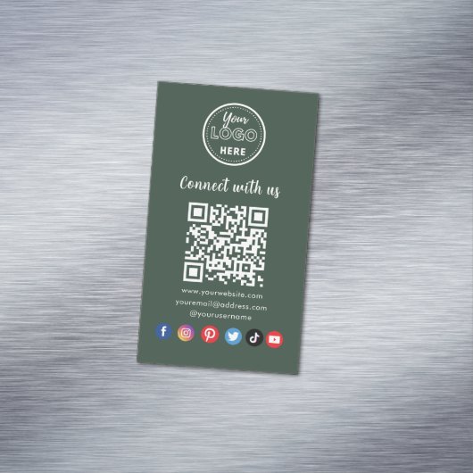 Beruflicher QR-Code in Verbindung mit unseren Soci Magnetische Visitenkarte (Beispiel)