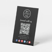 Beruflicher QR-Code in Verbindung mit unseren Soci Sockelschild (Vorderseite)