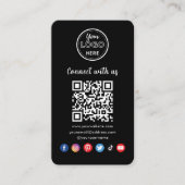 Beruflicher QR-Code in Verbindung mit unseren Soci Visitenkarte (Vorderseite)