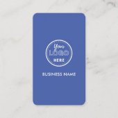 Beruflicher Qr Code Instagramm Facebook Logo Blau Visitenkarte (Vorderseite)