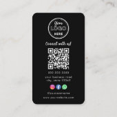 Beruflicher Qr-Code Instagramm Facebook-Logo Schwa Visitenkarte (Rückseite)