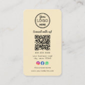 Beruflicher Qr-Code: Instagramm-Facebook-Logo Visitenkarte (Rückseite)