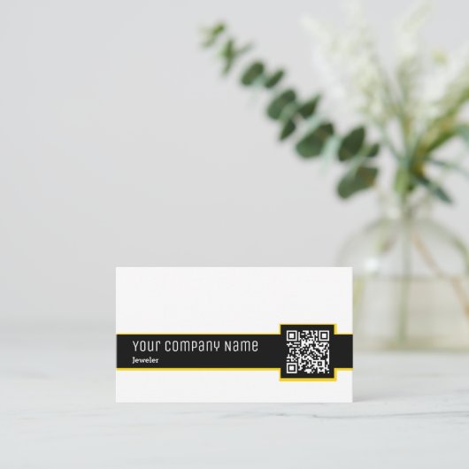 Beruflicher QR Code Jeweler Visitenkarte (Stehend Vorderseite)
