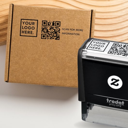 Beruflicher QR-Code - Kundenspezifisches Firmenlog Permastempel