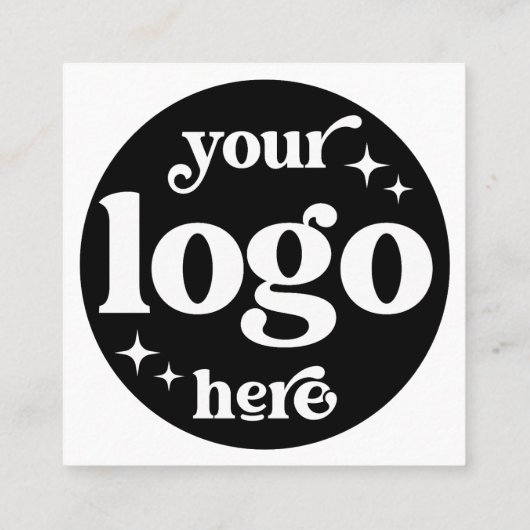 Beruflicher QR-Code-Minimal-Design mit Logo Quadratische Visitenkarte (Rückseite)