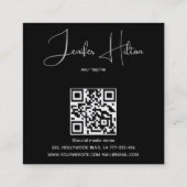 Beruflicher QR-Code minimalistisch Quadratische Visitenkarte (Rückseite)