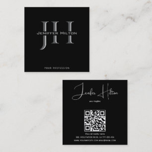 Beruflicher QR-Code minimalistisch Quadratische Visitenkarte