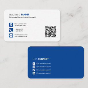 Beruflicher QR-Code mit dem Symbol für Social Med Visitenkarte