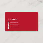 Beruflicher QR-Code mit Social-Media-Vernetzung  Visitenkarte (Rückseite)