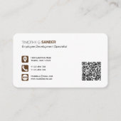 Beruflicher QR-Code mit Social-Media-Vernetzung  Visitenkarte (Vorderseite)