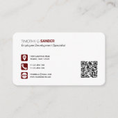 Beruflicher QR-Code mit Symbol für Social Media Visitenkarte (Vorderseite)