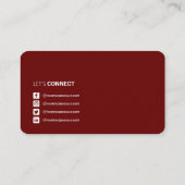 Beruflicher QR-Code mit Symbol für Social Media Visitenkarte (Rückseite)