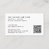 Beruflicher QR Code Mitarbeiter Visitenkarte (Vorderseite)