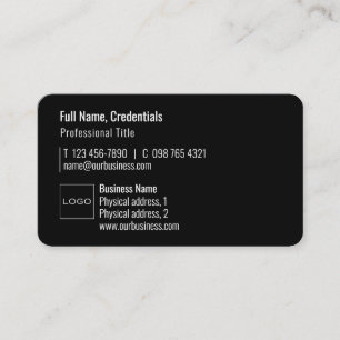 Beruflicher QR-Code Moderner Minimaler Schwarzer C Visitenkarte