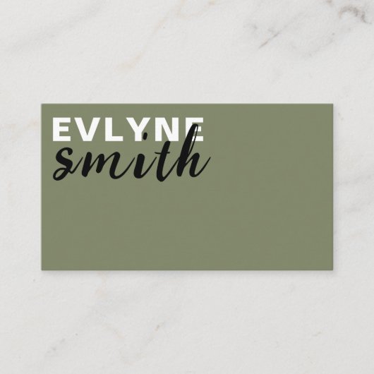 Beruflicher QR-Code Modernes Drehbuch Visitenkarte (Vorderseite)