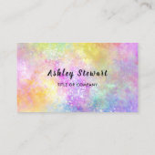 Beruflicher Qr Code Modernes Holo Opal Stilvoll Visitenkarte (Rückseite)