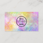 Beruflicher Qr-Code Modernes Holo Opal Stilvolles  Visitenkarte (Rückseite)