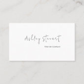 Beruflicher Qr-Code Modernes Minimalistisches Weiß Visitenkarte (Rückseite)