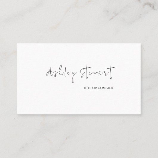 Beruflicher Qr-Code Modernes Minimalistisches Weiß Visitenkarte (Rückseite)