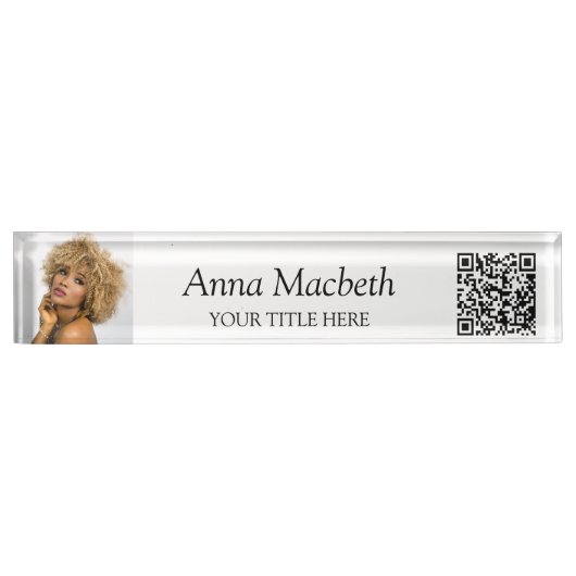 Beruflicher QR-Code Namensplakette (Vorderseite)
