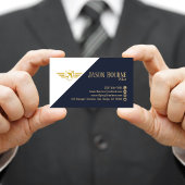 Beruflicher QR-Code Navy Blue Simple Visitenkarte