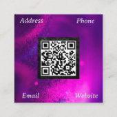 Beruflicher QR-Code Quadratische Visitenkarte (Rückseite)