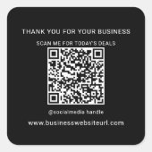 Beruflicher QR-Code Quadratischer Aufkleber (Vorderseite)