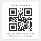 Beruflicher QR-Code Quadratischer Aufkleber (Vorderseite)