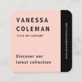 Beruflicher QR-Code Rosa Social Media Quadratische Visitenkarte (Vorderseite)