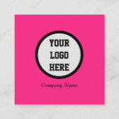 Beruflicher QR-Code Scannable Magenta Pink Modern Quadratische Visitenkarte (Rückseite)