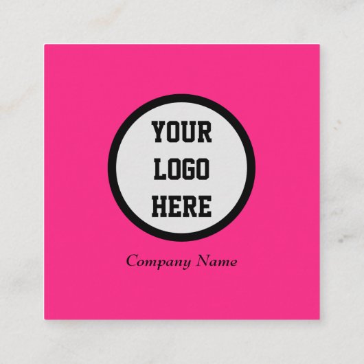Beruflicher QR-Code Scannable Magenta Pink Modern Quadratische Visitenkarte (Rückseite)