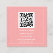 Beruflicher QR Code Scannable Orange Modern Quadratische Visitenkarte (Vorderseite)