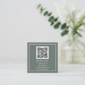 Beruflicher QR-Code - Scannermodus grün Quadratische Visitenkarte (Stehend Vorderseite)