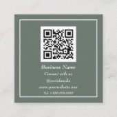 Beruflicher QR-Code - Scannermodus grün Quadratische Visitenkarte (Vorderseite)
