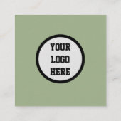 Beruflicher QR Code Scannermodus Grün Quadratische Visitenkarte (Rückseite)