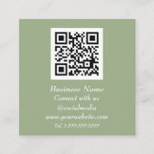 Beruflicher QR Code Scannermodus Grün Quadratische Visitenkarte (Vorderseite)