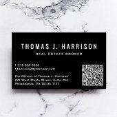 Beruflicher QR-Code schwarz Visitenkarte