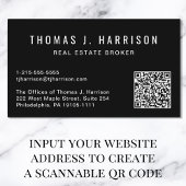 Beruflicher QR-Code schwarz Visitenkarte