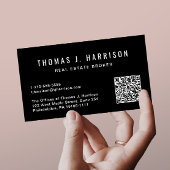 Beruflicher QR-Code schwarz Visitenkarte