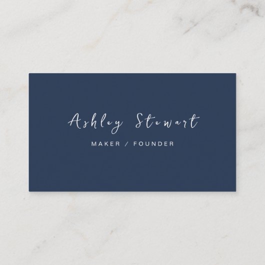 Beruflicher QR Code Social Media Navy Blue Visitenkarte (Rückseite)