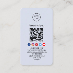Beruflicher Qr Code Soziale Medien Verbinden Sie m Visitenkarte