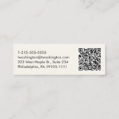 Beruflicher QR-Code Stilvolle Skriptcreme Mini Visitenkarte (Rückseite)