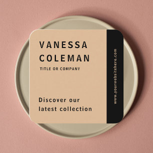 Beruflicher Qr Code Trendy Rustic Social Media Quadratische Visitenkarte