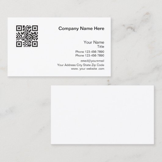 Beruflicher QR-Code Visitenkarte (Vorne/Hinten)