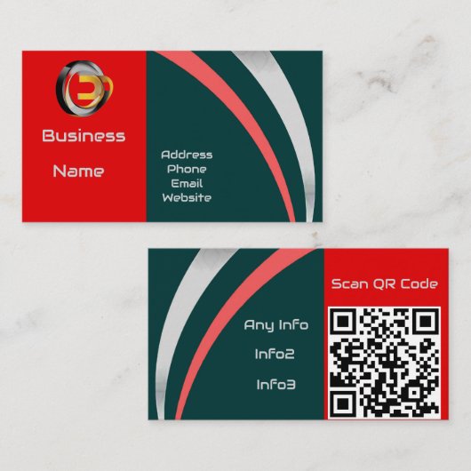 Beruflicher QR-Code Visitenkarte (Vorne/Hinten)