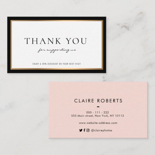 beruflicher Rabatt Visitenkarte (Vorne/Hinten)