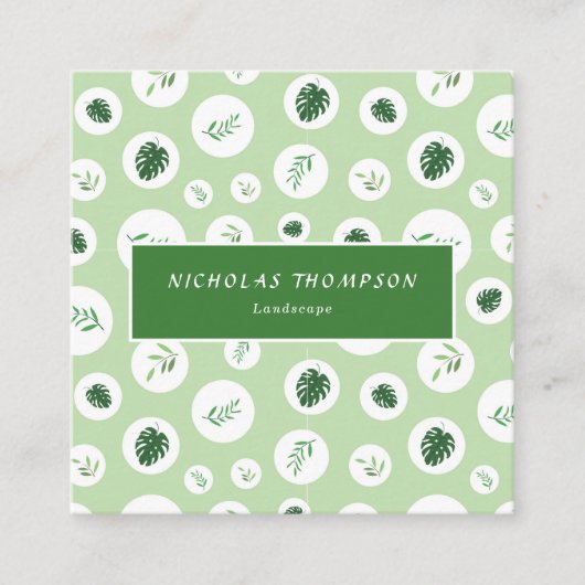 Beruflicher Rasen und Baumpflege Quadratische Visitenkarte (Vorderseite)