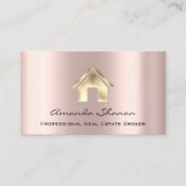 Beruflicher Real Anwesen Broker Agent Rose QR-Code Visitenkarte (Vorderseite)