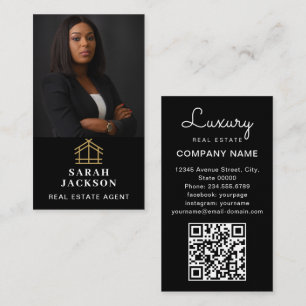 Beruflicher Real Anwesen Realtor Foto QR Code hinz Visitenkarte