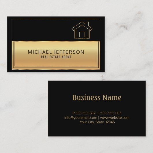 Beruflicher Realtor Visitenkarte (Vorne/Hinten)